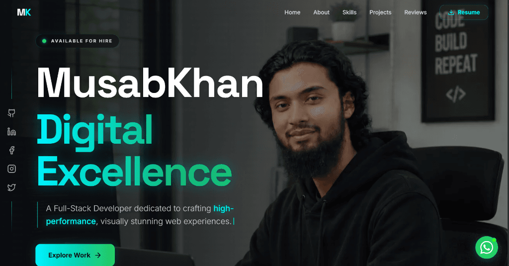 MusabKhan: 3D Personal Portfolio